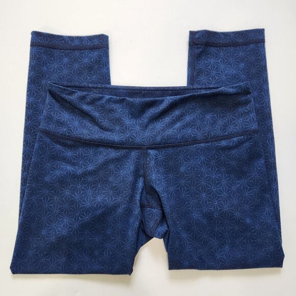 Lululemon Wunder Under Crop II 6 Full-On Luon Sashico Star Inkwell Rugged Blue - Picture 6 of 11